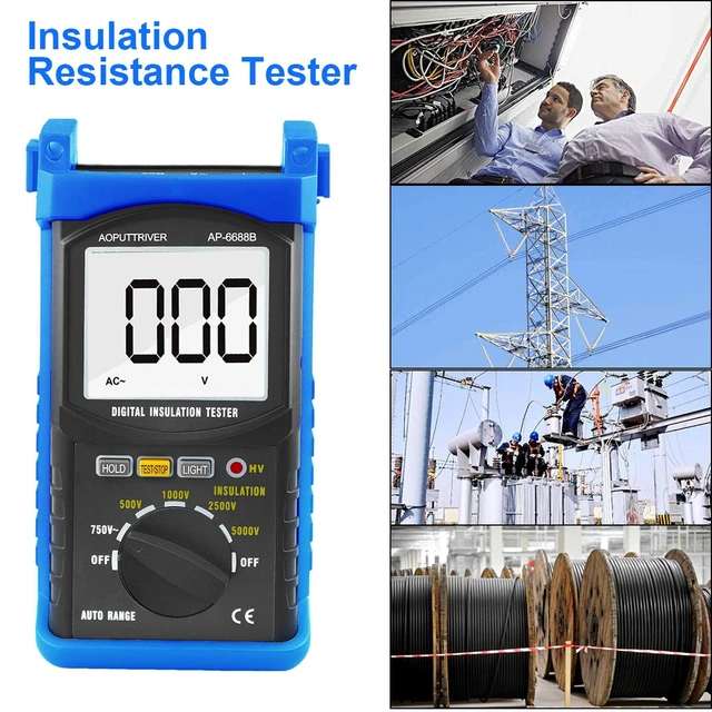 Alt view image 6 of 7 - 200G Electrical Megohmmeter 5000V Testing Voltage Megaohm Meter