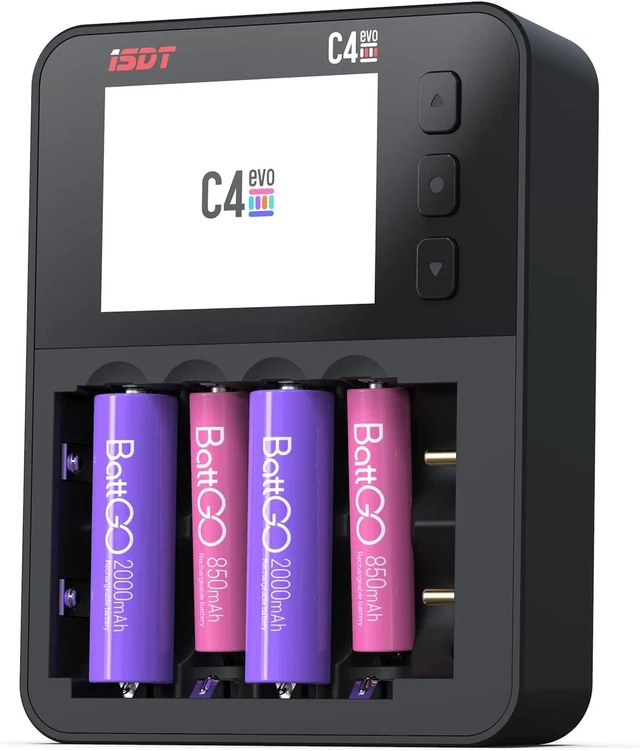Main image of C4 EVO Smart Battery Charger Tester for AA, AAA & 18650 Ni-MH/Zn Li-Ion