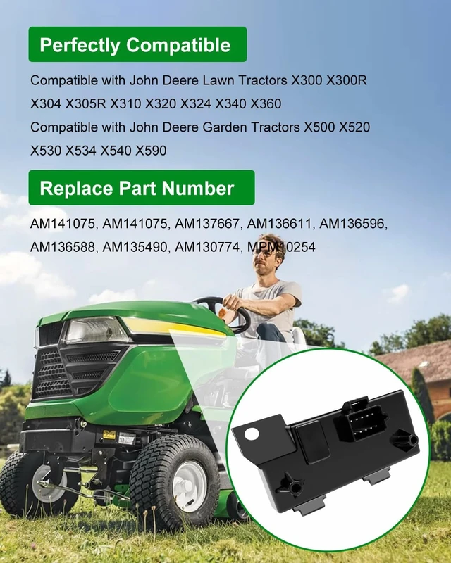 Alt view image 2 of 6 - AM141075 Electronic Control Unit Module, Fits John Deere X300 X300R X304
