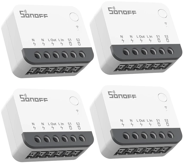 Main image of Zigbee 3.0 Smart Relay Switch, Mini In-Wall Light Switch Module ZBMINIR2 4-Pack Compatible with Alexa, Google Home & SmartThings (Zigbee Hub & Neutral Wire Required)