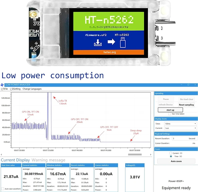 Alt view image 4 of 6 - Mesh Node T114 Low-Power nRF52840 SX1262 LoRa Development Board with 1.14" TFT-LCD Display, Compatible with Meshtastic/LoRaWAN
