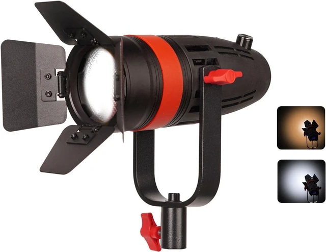 Main image of Came-TV Boltzen F-55S 55W Bi-Color COB Fresnel LED Video Light, 3200K5600K Focusable, CRI96+ TLCI98+, Dimmable 0%100% for Photography, YouTube & Portrait Video