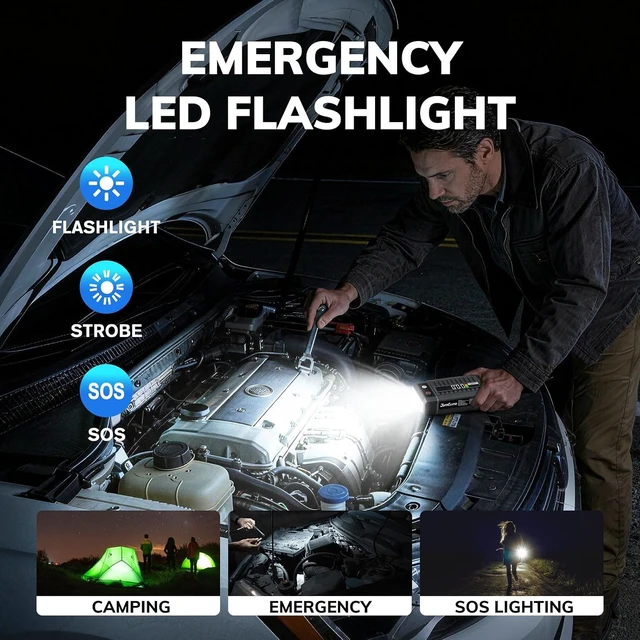 Alt view image 6 of 7 - K25 3750A 12V Portable Jump Starter for 9.0L Gas & 7.0L Diesel