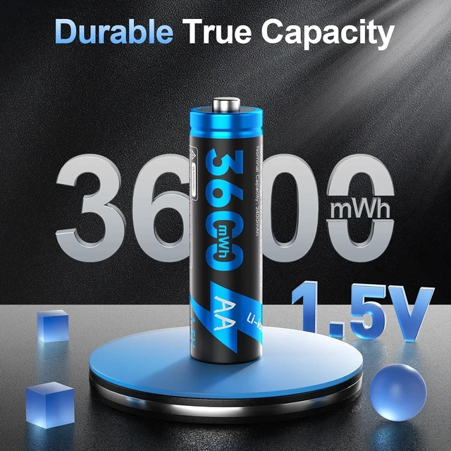 Alt view image 3 of 6 - 12-Pack AA Lithium Rechargeable Batteries with 12-Slot Charger