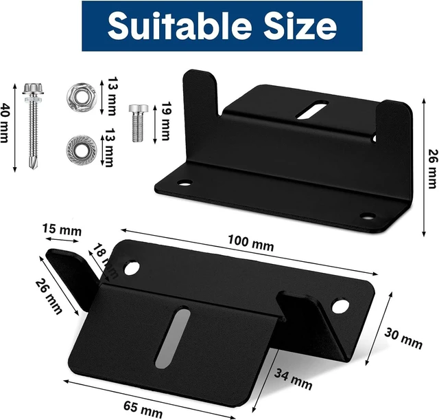 Alt view image 2 of 7 - 40 PCS Aluminum Alloy Z Solar Panel Mounting Brackets