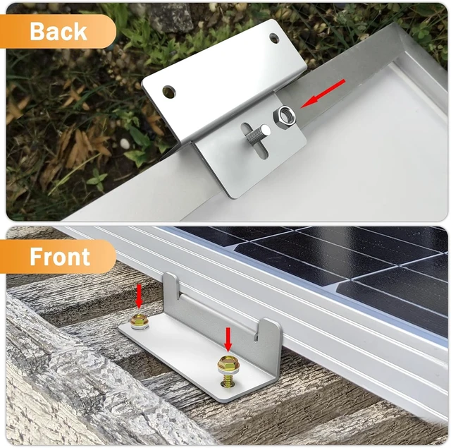 Alt view image 5 of 6 - Aluminum Z Solar Panel Mounting Brackets