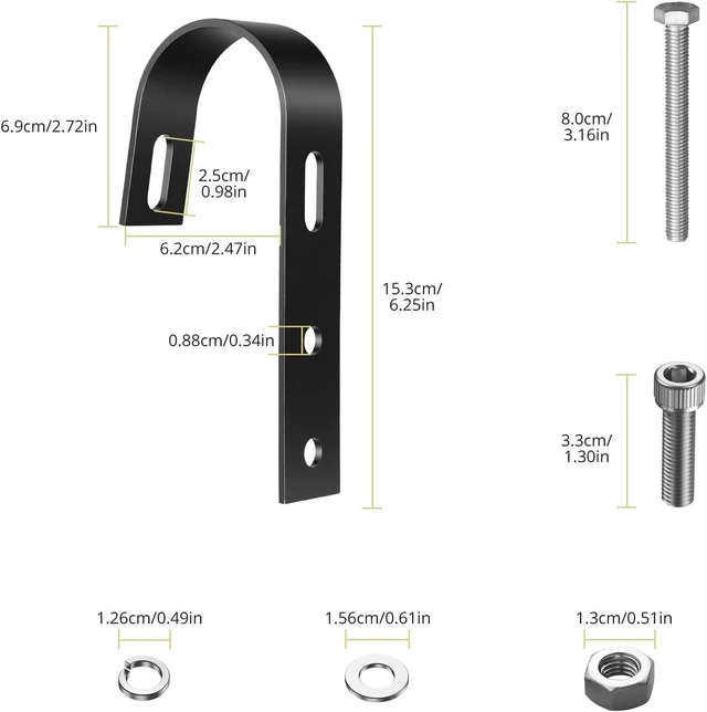 Alt view image 2 of 7 - 8 PCS Stainless Steel Solar Panel Mounting Brackets for Balcony