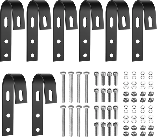 Alt view image 7 of 7 - 8 PCS Stainless Steel Solar Panel Mounting Brackets for Balcony