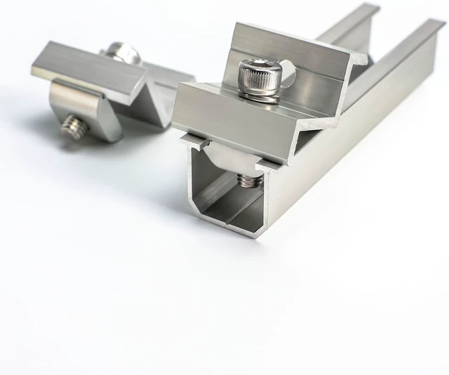 Alt view image 2 of 7 - Solar Panel Mounting Kit Mid & End Clamps and Rails
