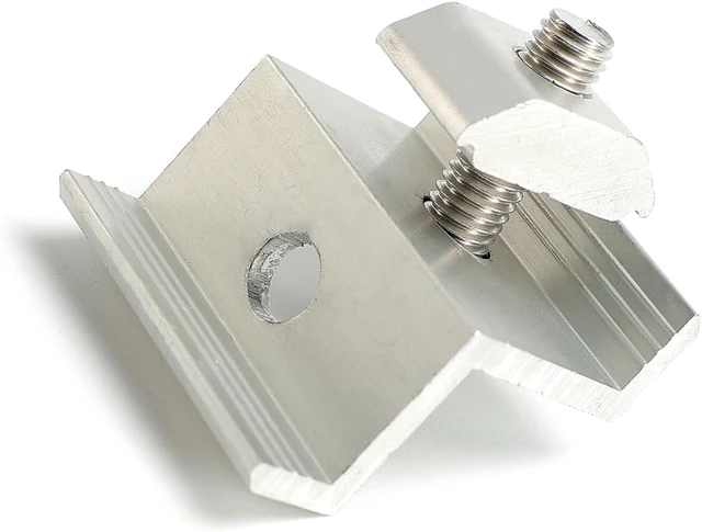 Alt view image 5 of 7 - Solar Panel Mounting Kit Mid & End Clamps and Rails