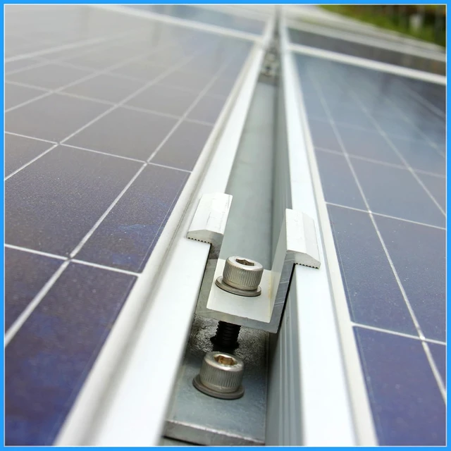 Alt view image 5 of 7 - 100 PCS 1.06-Inch Aluminum Solar Panel Mid Clamps