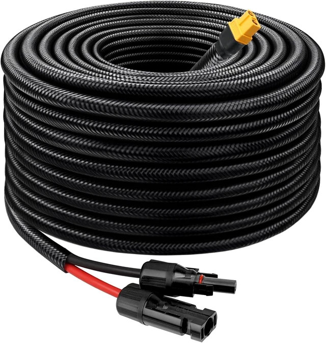 Main image of 10AWG 30FT Solar to XT60 Adapter Cable Solar Panel to Battery for RV, Portable Power Station & Solar Generator