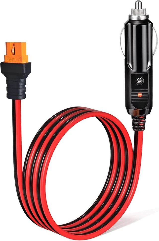 Main image of XT60i 12AWG 20Amp Car Charge Cable 12V/24V Cigarette Lighter Plug to XT60i Cord for Power Stations & Solar Generators (20FT)