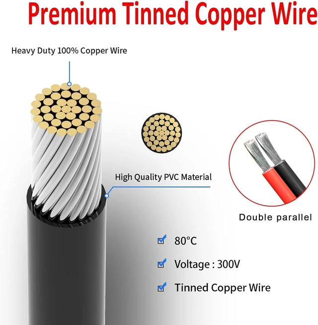 Alt view image 4 of 7 - 10FT 10AWG Solar to 2-Pin Industrial Circular Connector Cable