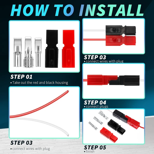 Alt view image 2 of 7 - 360 PCS 15A/30A/45A Power Connectors Assortment Kit