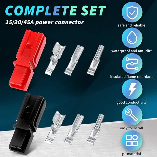 Alt view image 6 of 7 - 360 PCS 15A/30A/45A Power Connectors Assortment Kit