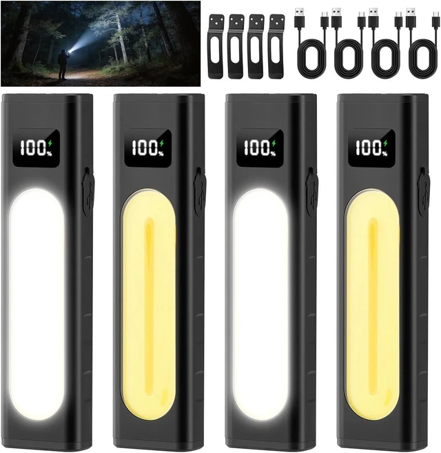 Main image of 4P Rechargeable Flashlights with Built-in Non-Detachable Battery