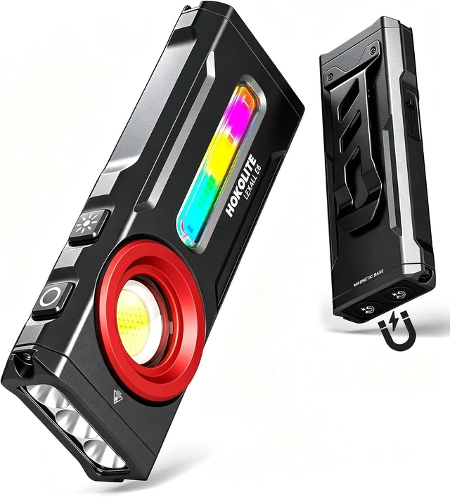 Main image of E6 Rechargeable EDC Pocket Flashlight, 2000 Lumens with Magnetic Clip