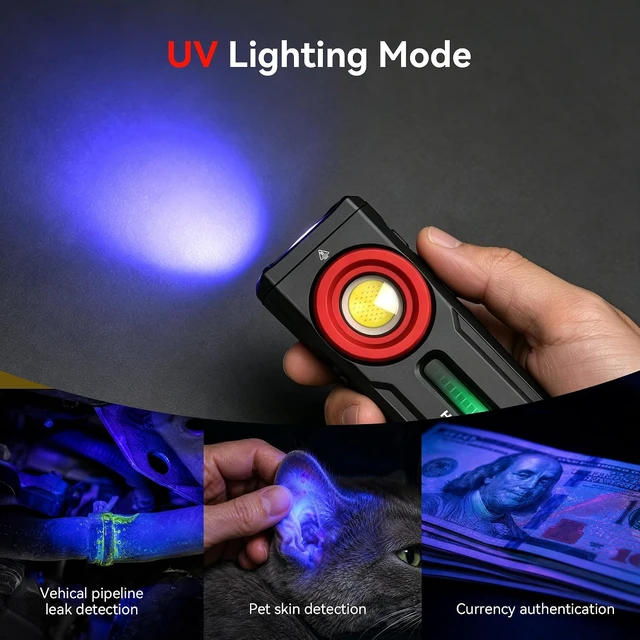 Alt view image 3 of 7 - E6 Rechargeable EDC Pocket Flashlight, 2000 Lumens with Magnetic Clip