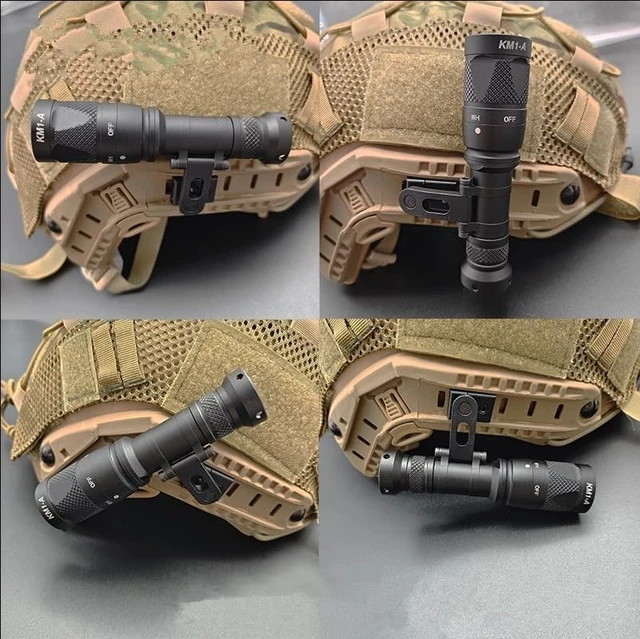 Alt view image 4 of 6 - Tactical Scout Flashlight Helmet Mount for M300B/M300C/M300V Series Integrated ARC Helmet Rail Mount (Black)