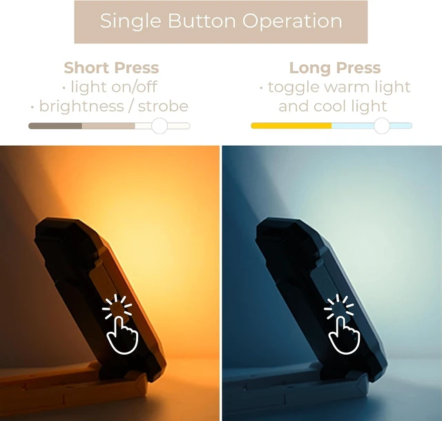 Alt view image 6 of 7 - Worklite Pro LED Rechargeable Magnetic Work Light 2.5W, 1500 Lumens, 4000mAh, 8+ Hrs per Charge, Hanging Hook & 3 Modes for Camping, Working & Emergency