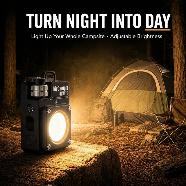 Alt view image 4 of 7 - 3500LM Portable Rechargeable LED Camping Lantern, 2-Pack, Black