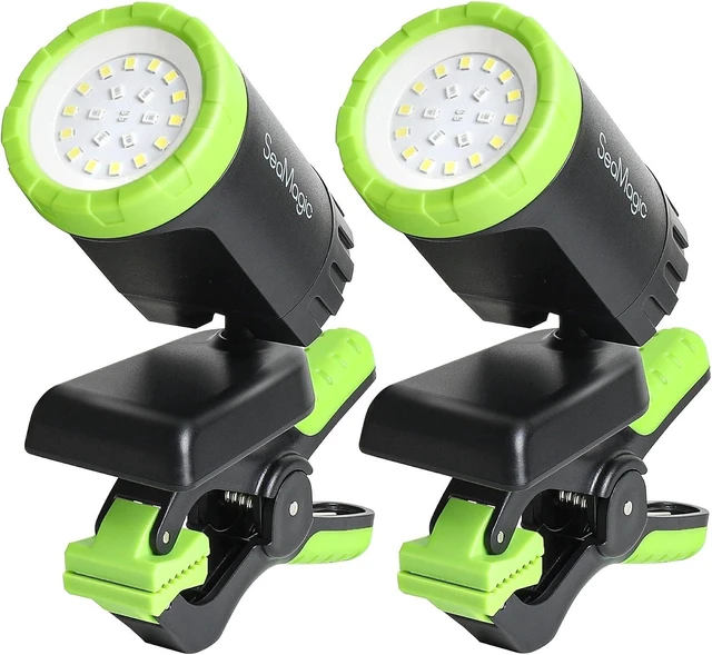 Main image of 2-Pack 800LM Rechargeable LED Clamp Work Light, Magnetic & Clamp Mount
