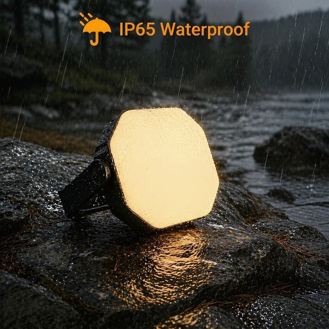Alt view image 6 of 7 - Rechargeable 4000LM 6600mAh Solar Camping Lantern, 2-Pack