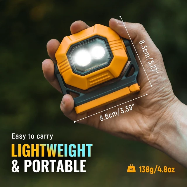 Alt view image 6 of 7 - 2-Pack Rechargeable Magnetic Work Light, 1500LM LED Flashlight