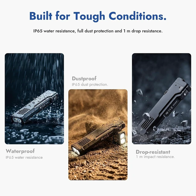 Alt view image 6 of 7 - X5 Rechargeable Flashlight, 1300 Lumens with 6 Modes