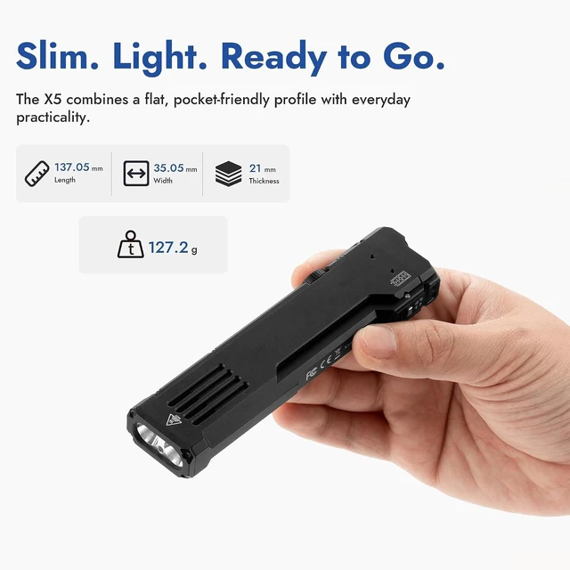 Alt view image 7 of 7 - X5 Rechargeable Flashlight, 1300 Lumens with 6 Modes