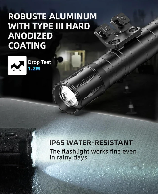 Alt view image 7 of 7 - 1800-Lumen Rifle Light with Pressure Switch, Compatible with M-Rail