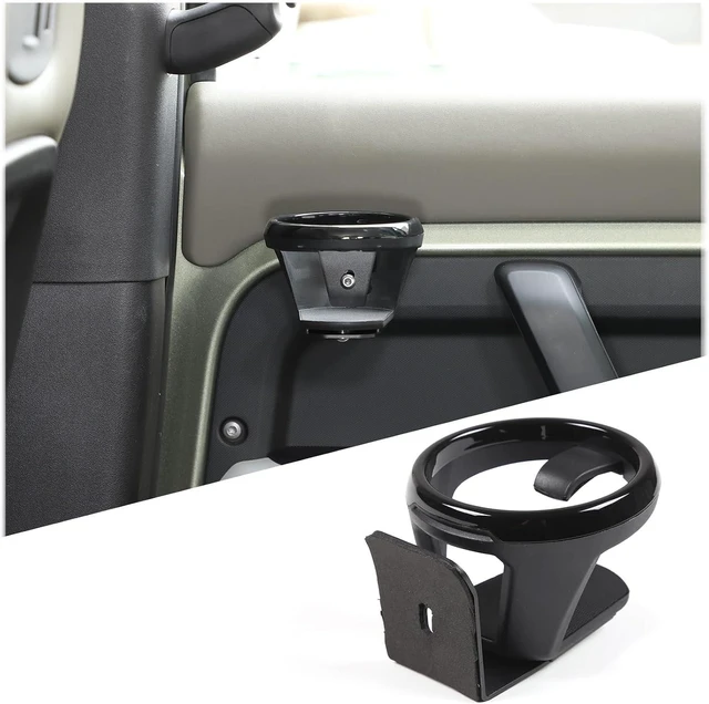 Main image of Car Front/Rear Door Cup Holder Expander Water Cup Drink Holder Compatible with Land Rover Defender 90/110/130 20202025 (Black)