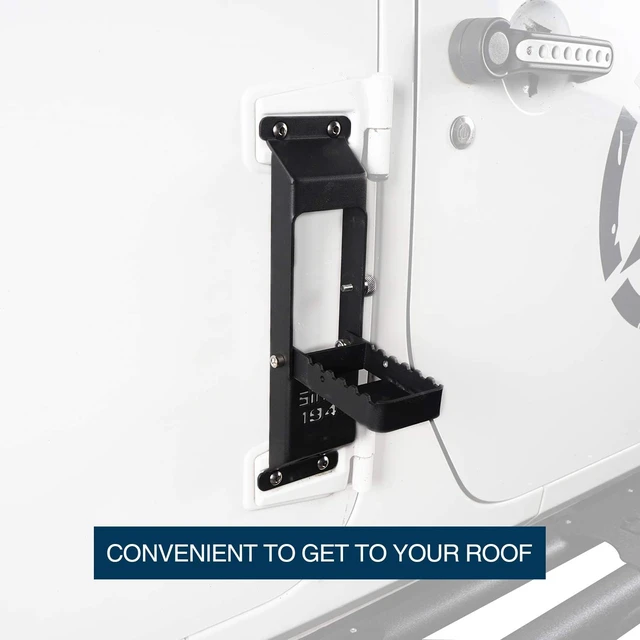 Alt view image 2 of 7 - Wrangler Door Hinge Step Foot Pedal for 20072018 Jeep Wrangler JK & JKU (Pack of 2)