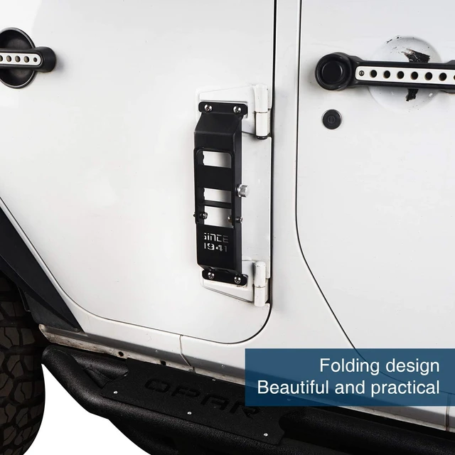 Alt view image 4 of 7 - Wrangler Door Hinge Step Foot Pedal for 20072018 Jeep Wrangler JK & JKU (Pack of 2)