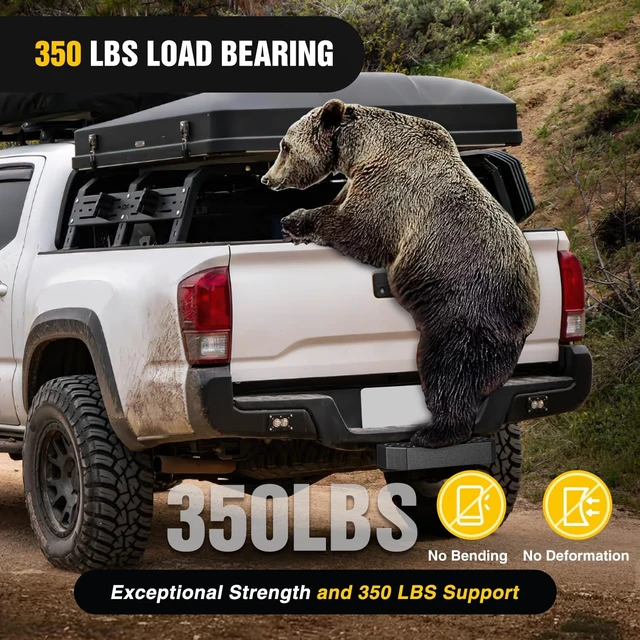 Alt view image 5 of 7 - 11.9" Hitch Step with 2" Hitch Receiver for Pickup Truck, Car & SUV
