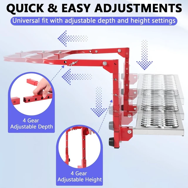 Alt view image 3 of 7 - Heavy-Duty Folding Tire-Mounted Step for Truck, SUV & RV, Adjustable