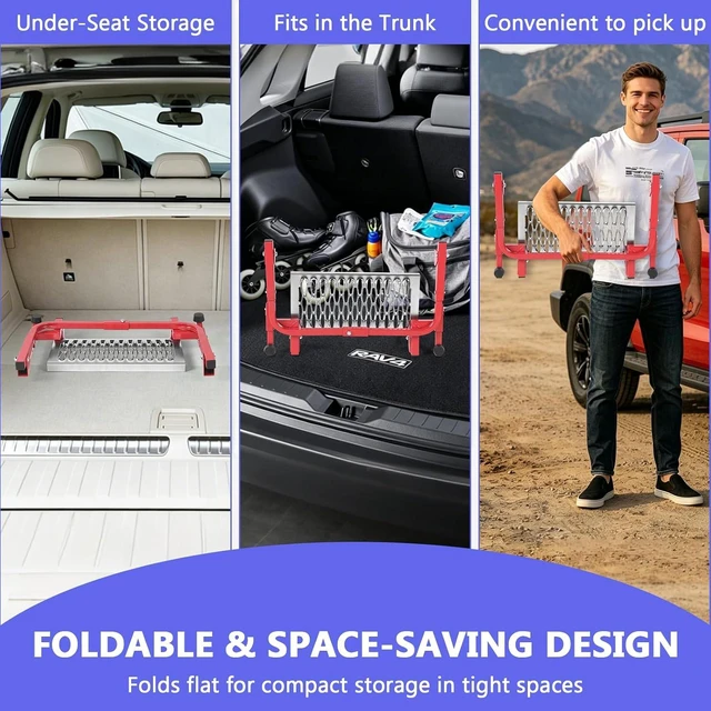Alt view image 4 of 7 - Heavy-Duty Folding Tire-Mounted Step for Truck, SUV & RV, Adjustable