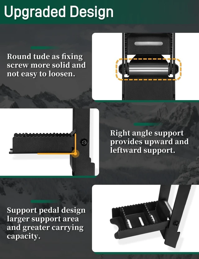 Alt view image 3 of 5 - Wrangler Door Hinge Step Foot Pegs for Jeep Wrangler 20072023 JK/JKU/JL/JLU & Gladiator JT Roof Access (1 Pack)