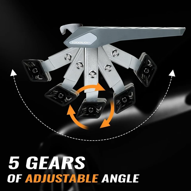 Alt view image 3 of 7 - Universal Aluminum Folding Car Door Step Pedal Ladder for Roof Access, 400 LBS Capacity