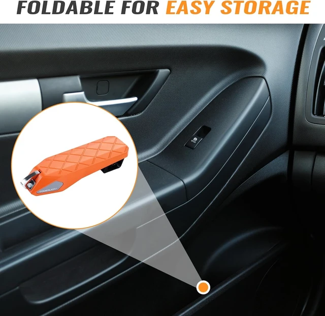 Alt view image 7 of 7 - Folding Car Door Step Pedal Ladder for Roof Access, Universal Fit Aluminum, 400 LBS Weight Capacity