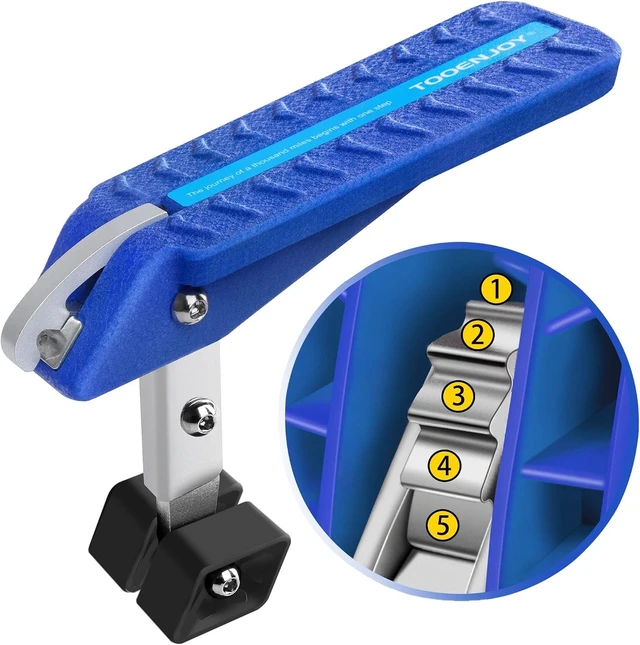 Main image of Universal Car Door Step with 5-Gear Adjustment, 400 LBS Load (Blue)