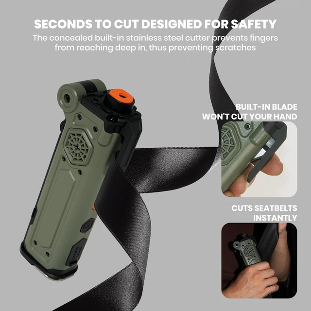 Alt view image 4 of 7 - 8-in-1 Car Emergency Escape Tool with Window Breaker & Seat Belt Cutter