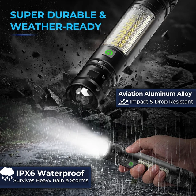 Alt view image 6 of 7 - Car Safety Flashlight with 110° Swivel Magnetic Light & Window Breaker