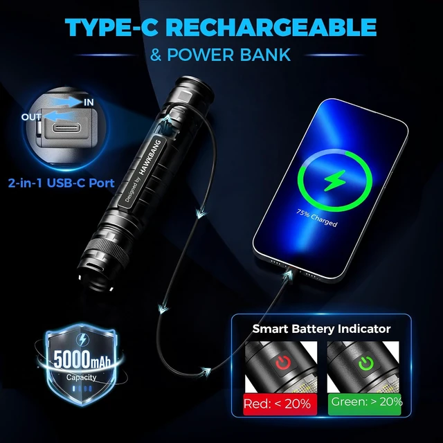 Alt view image 5 of 7 - Car Safety Flashlight with 110° Swivel Magnetic Light & Window Breaker