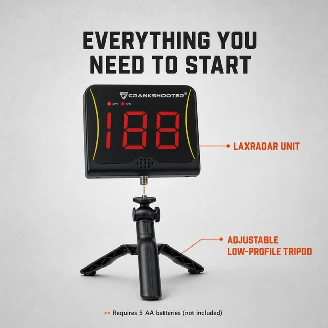 Alt view image 4 of 7 - Shot Speed Radar with MPH & KPH Measurement Free-Standing Radar for Lacrosse, Baseball, Hockey, Soccer & More
