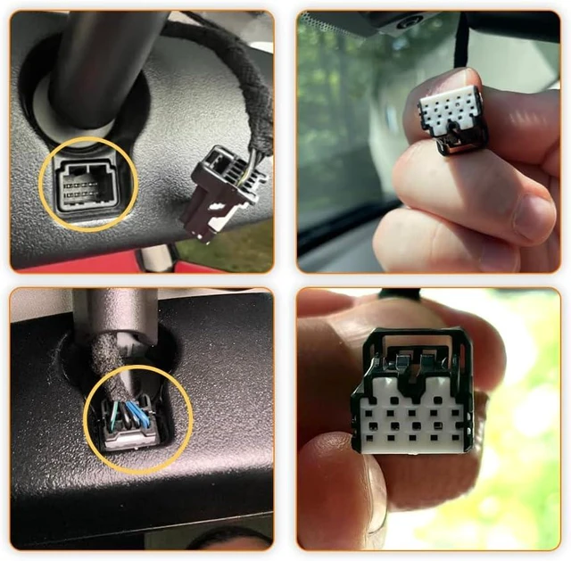 Alt view image 2 of 6 - D3-033 Dash Camera Power Adapter (10-Pin) for Subaru, Nissan, Mazda & Infiniti Auto-Dimming Mirror Hookup, Built-in USB, LED Display, 5V/12V Output