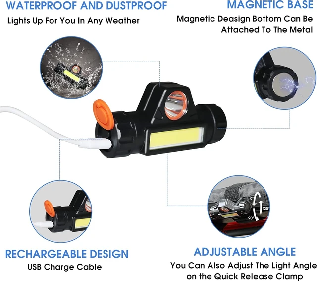 Alt view image 3 of 7 - Blue Roll Bar Grab Handles with Light for Jeep Wrangler TJ/JK/JL