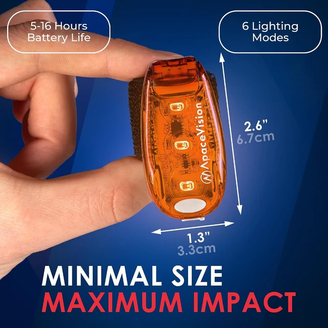 Alt view image 4 of 7 - EverLightFX 2-Pack USB Rechargeable LED Safety Light Clip-On Strobe Light