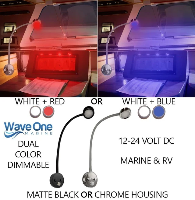Alt view image 2 of 5 - Dual-Color Gooseneck LED Chart Reading Light